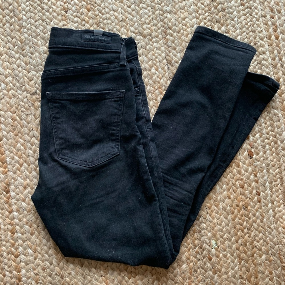 Citizens of humanity high waisted black crop jeans